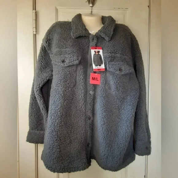 32 Degrees Ladies' Gray Cozy Shirt Jacket size M/L - NWT - Picture 6 of 8